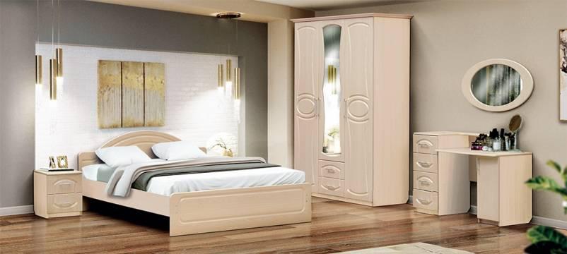 Набор мебели для спальни «Венеция 1» МДФ с кроватью 1400х2000