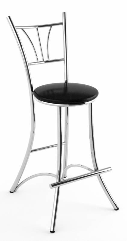 Орион стул барный, черный 040 (Мекко)